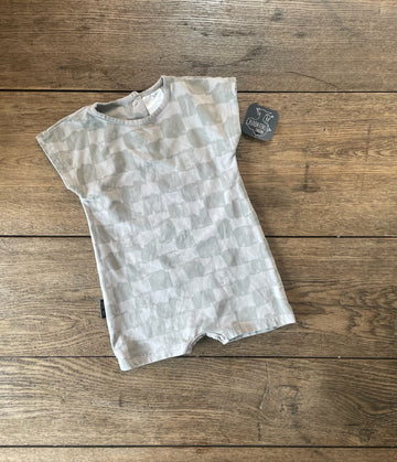 Tiny Tribe Gray Check Romper