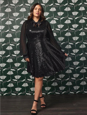 Torrid Sylvia Molly Black Sequins Dress