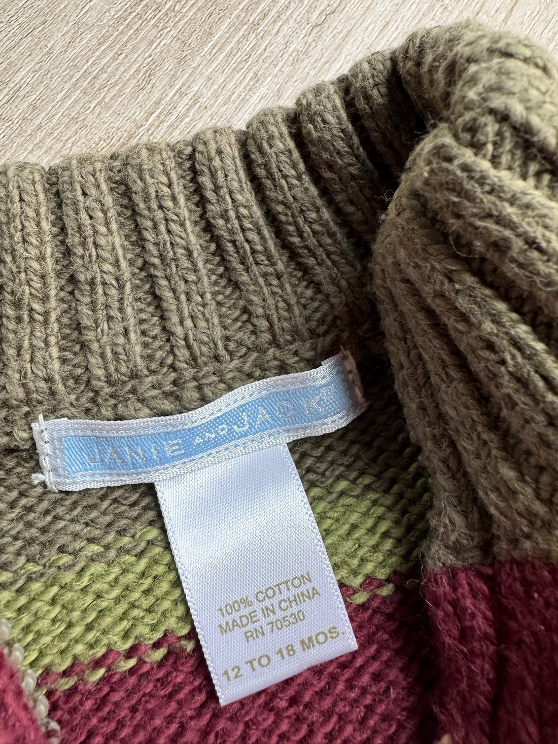 Janie & Jack Green Striped Cardigan
