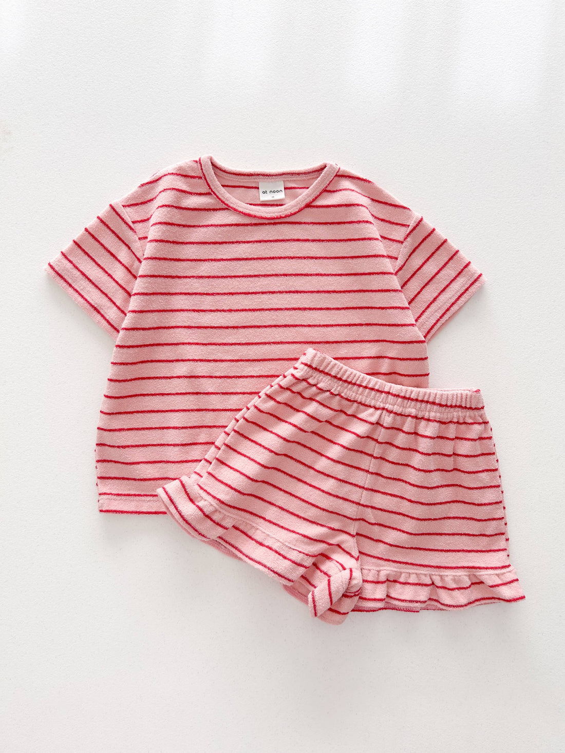At Noon Terry Stripe Set