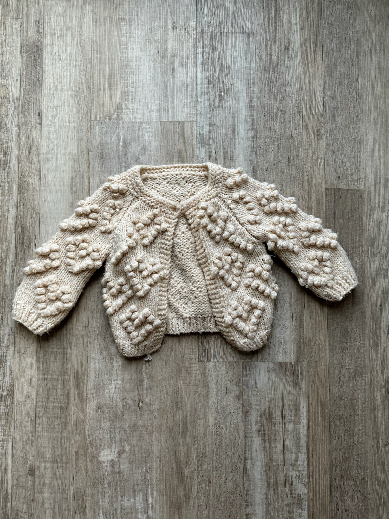 Boutique Cream Knit Cardigan