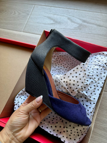 BC Navy/Black Wedge Heels