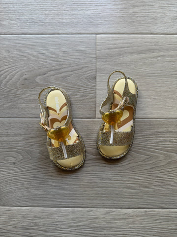 Mini Melissa Gold Loli Sandals