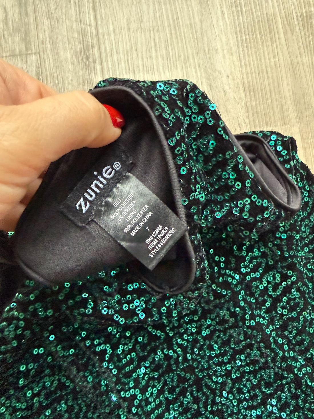 Zunie Green Sequins Dress