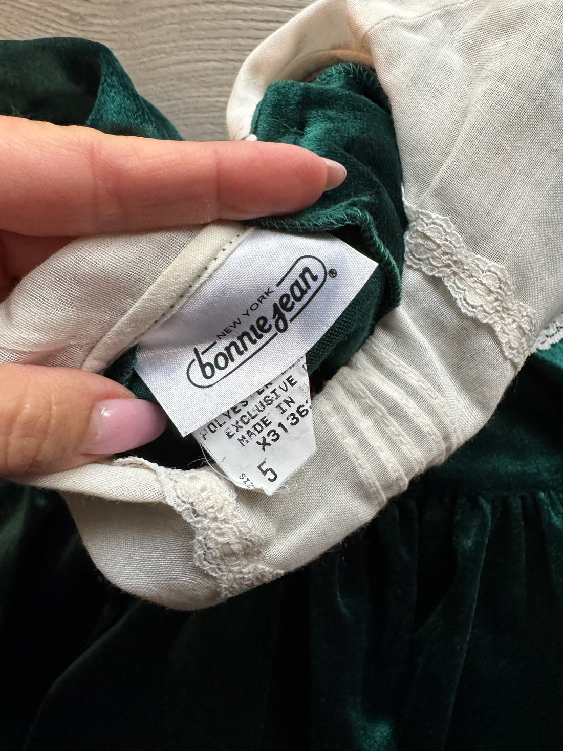 Bonnie Jean Vintage Green Dress
