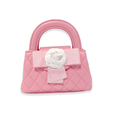 B1360 Floral Applique Quilted Bag (4 Colors)