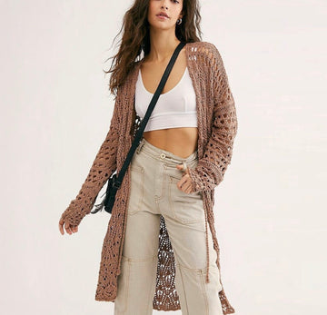 Free People Sweet Talker Crochet Cardigan