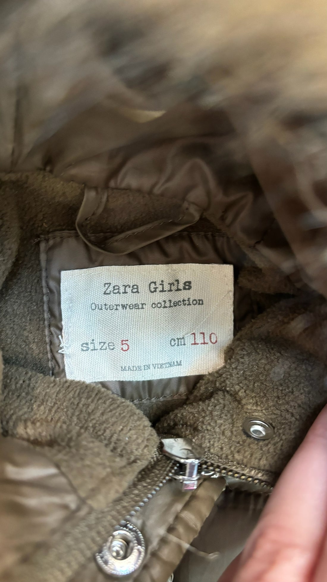 Zara Brown Puffer Coat