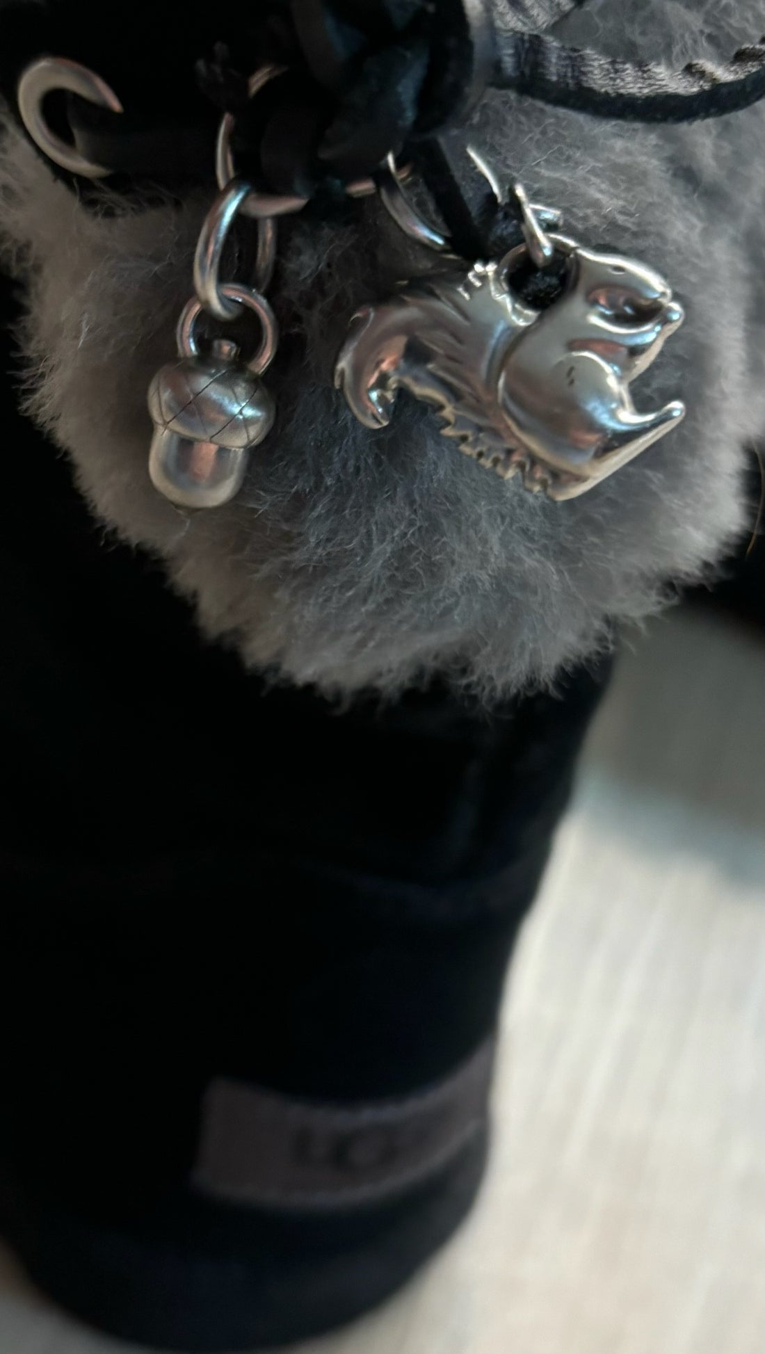 UGGS Black Acorn Charm Boots