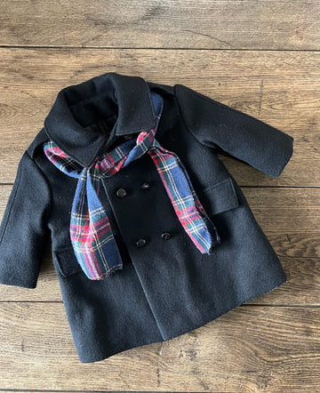 Vintage Black Wool Coat