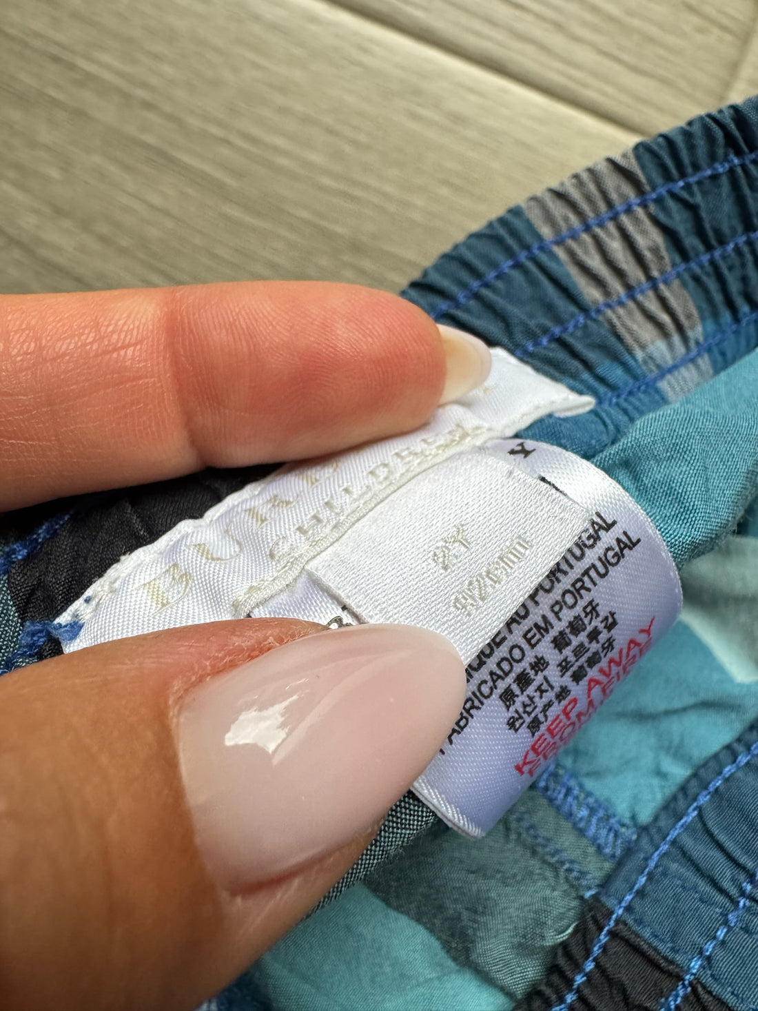 Burberry Blue Plaid Shorts
