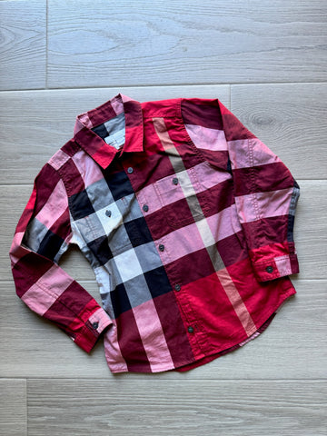Burberry Red Plaid Button Down