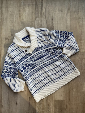 Janie & Jack Blue & White Sweater