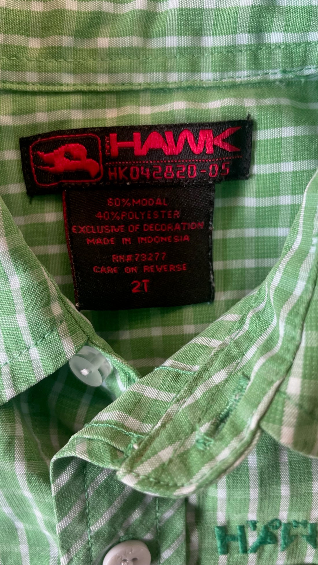 Hawk Green Plaid Button Down
