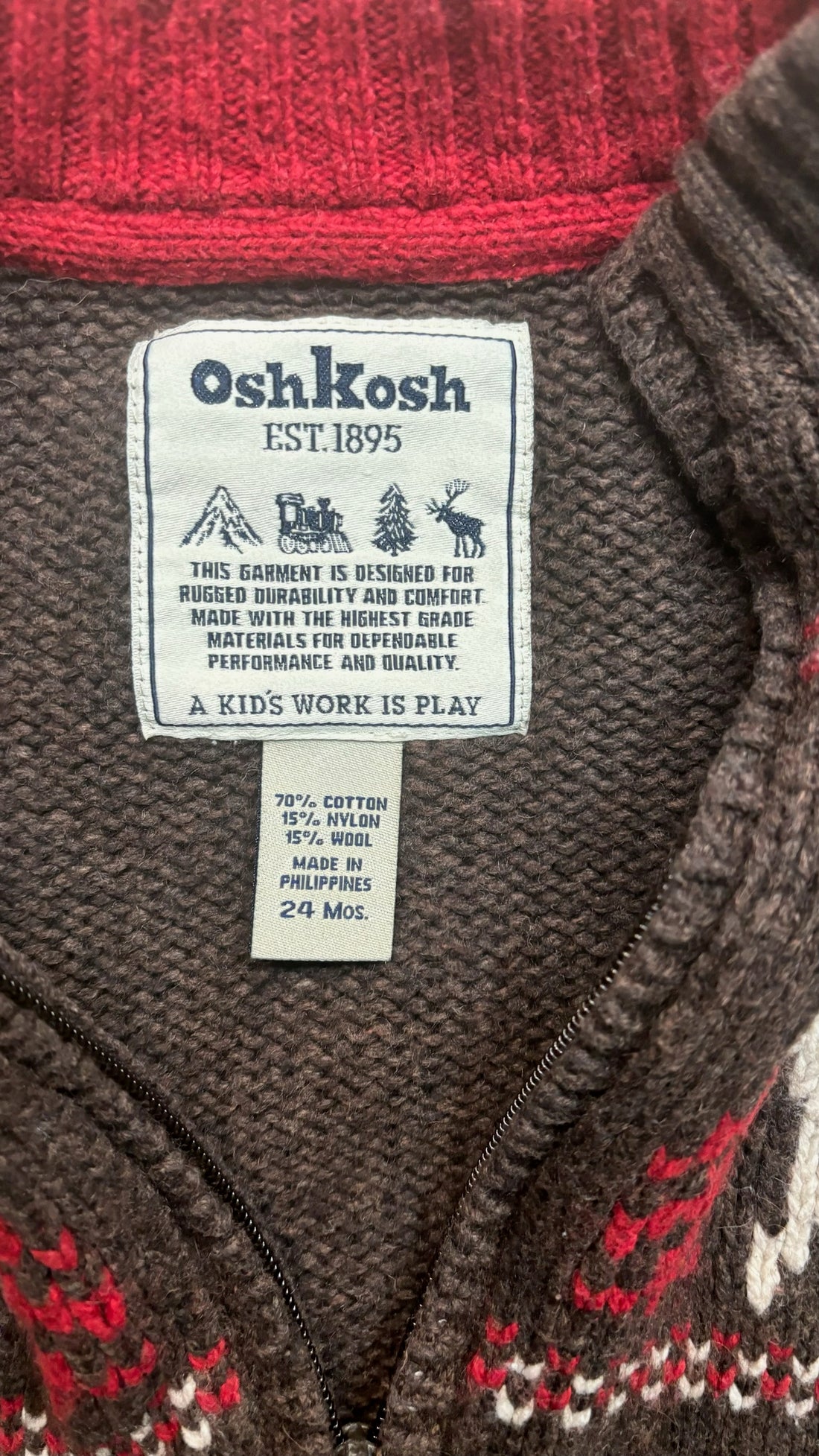 Oshkosh Brown Deer Cardigan