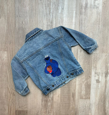 Vintage Cookie Monster Jean Jacket