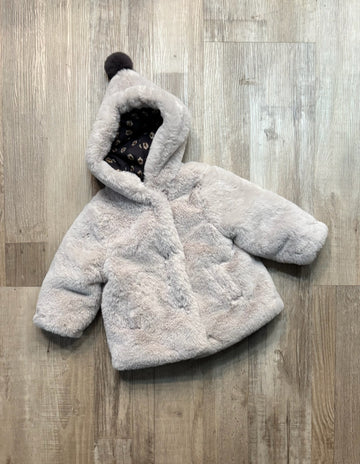 Zara Grey Fur Coat