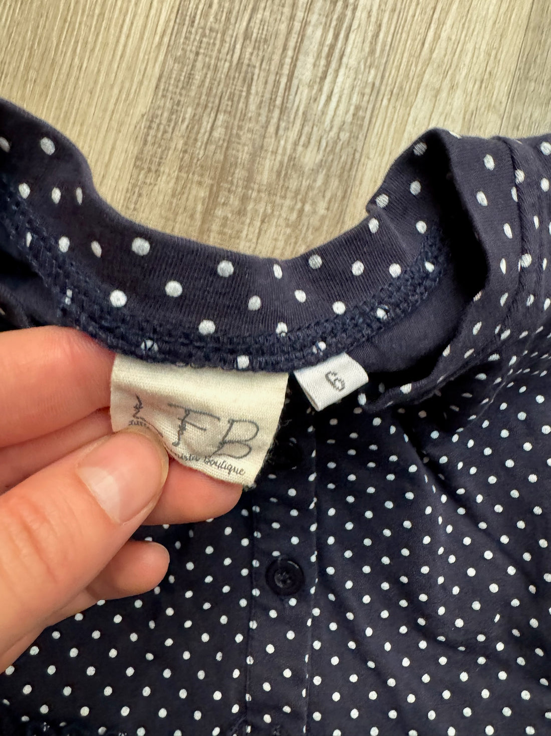 Little Fashionista Boutique Navy Polka Dot Cardigan