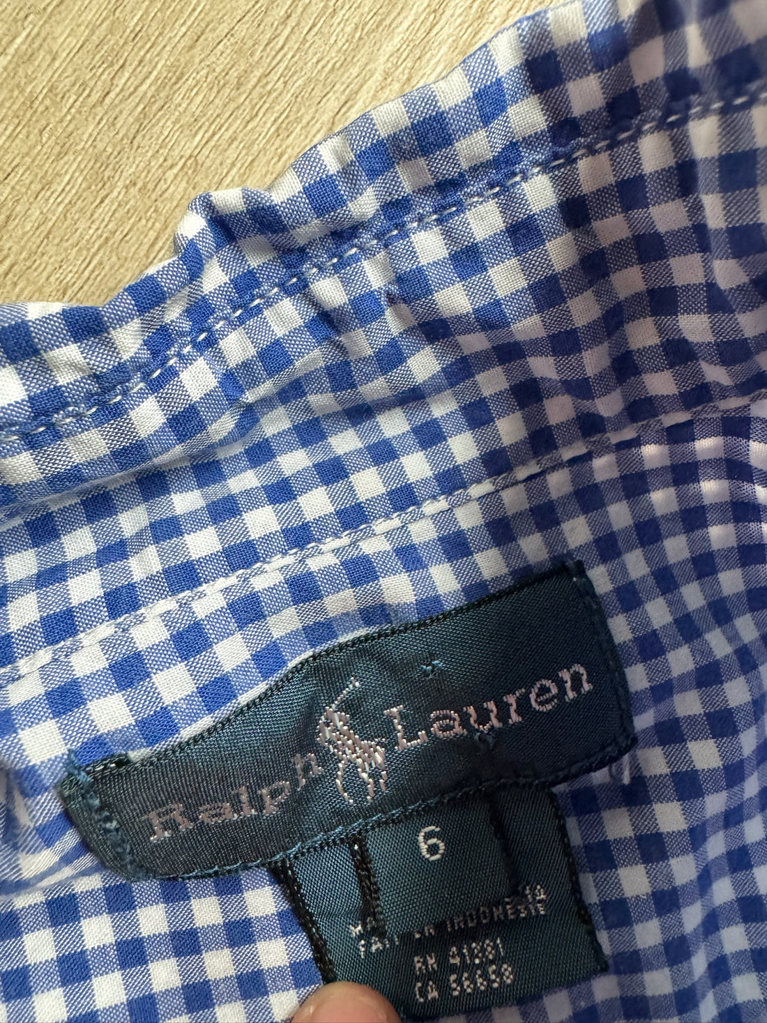 Ralph Lauren Blue Checkered Button Down