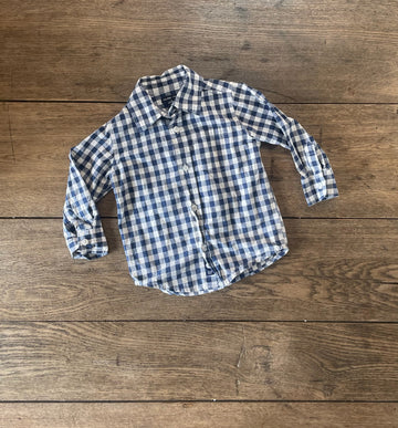 Gap Navy Plaid Button Down
