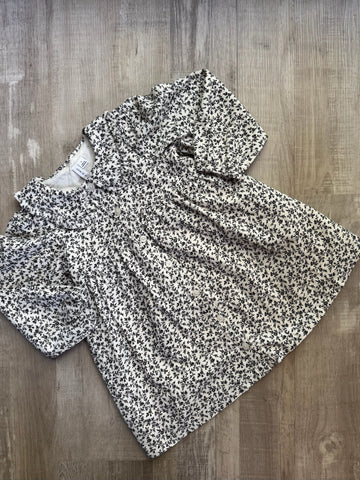 Janie & Jack Black and White Floral Dress