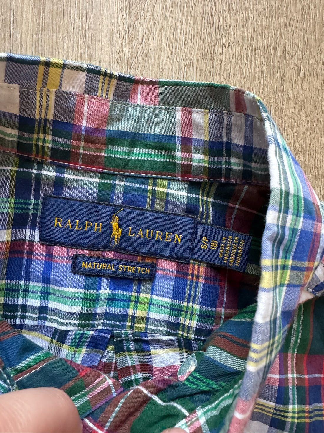 Ralph Lauren Blue/Green Plaid Button Down