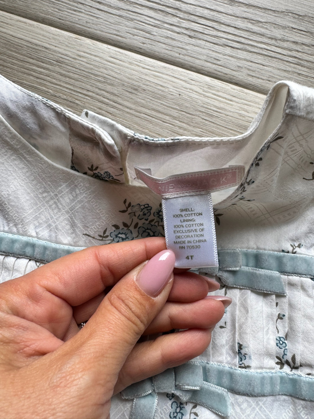 Janie & Jack Vintage White Floral Dress