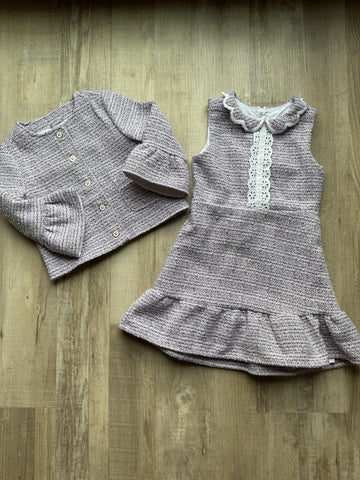 Janie & Jack Purple Tweed Set