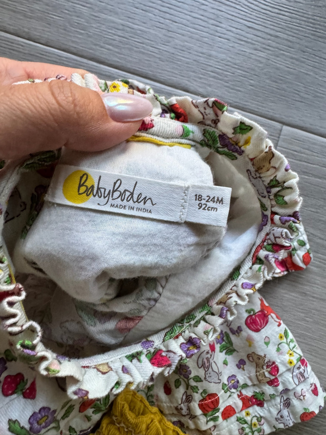 Baby Boden Floral Set