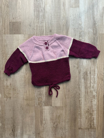 Handknit Purple Sweater