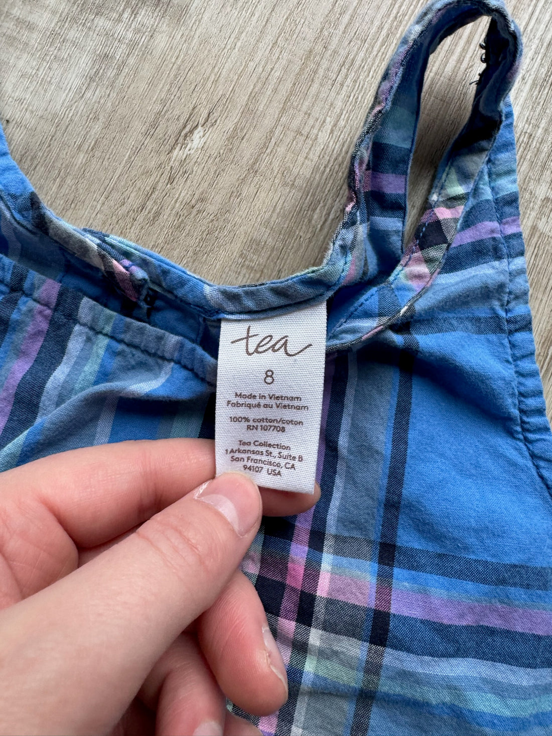 Tea Collection Blue Plaid Set