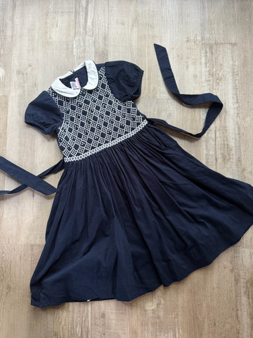 Boutique Navy Smocked Dress