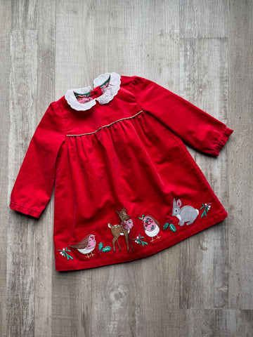 Baby Boden Red Animal Dress