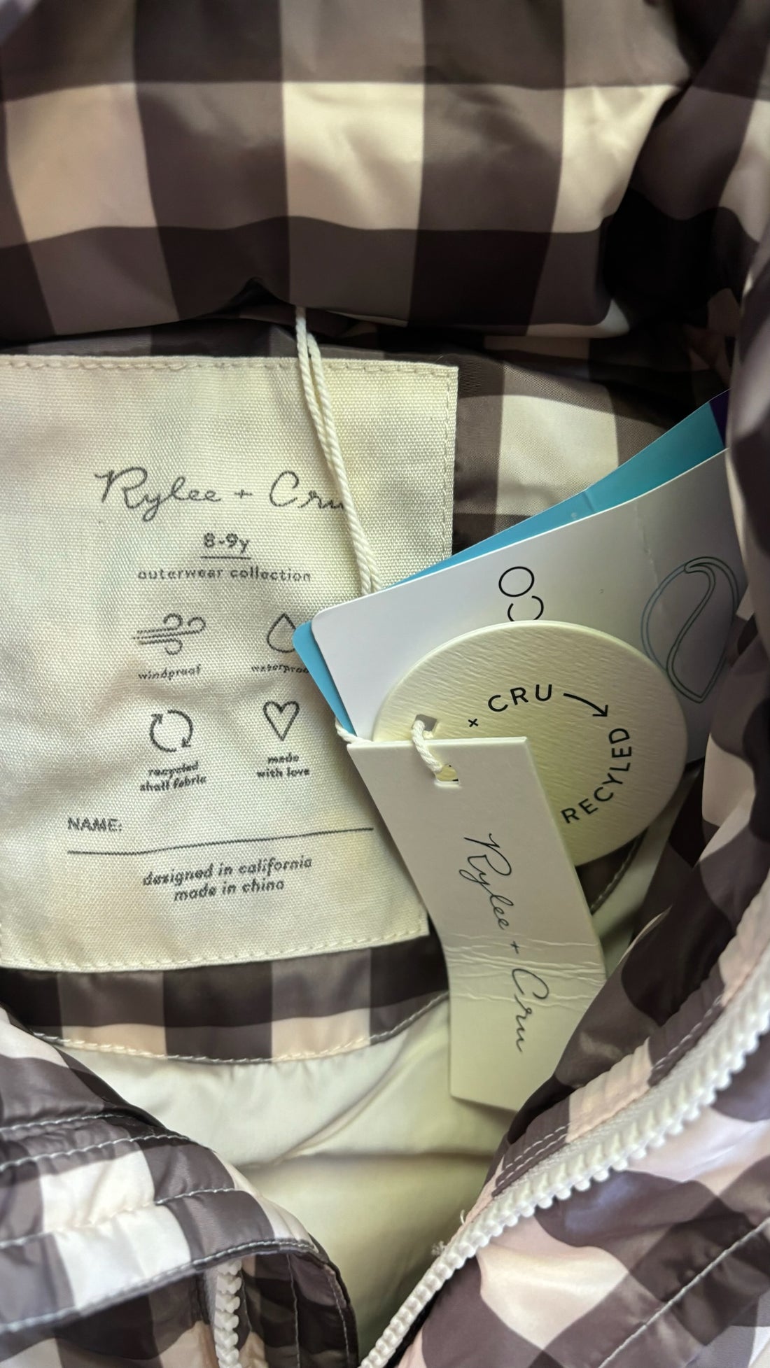Rylee & Cru Checkered Jacket - NEW