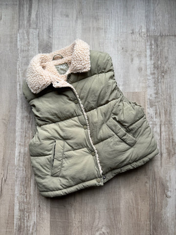 Zara Green Puffer Vest