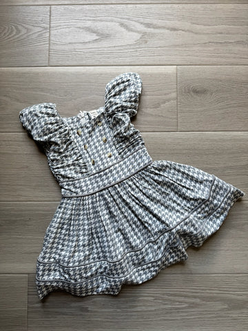 Kate Quinn Grey Houndstooth Dress