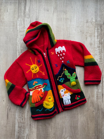 Peruvian Red Sweater