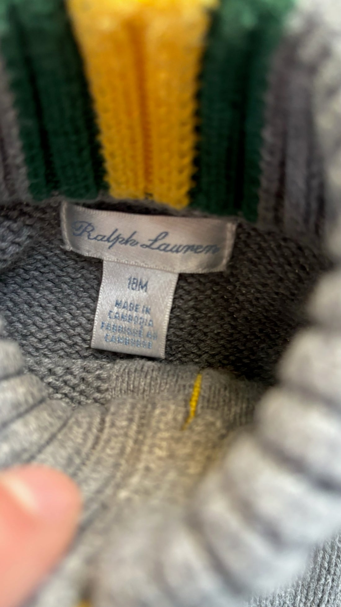 Ralph Lauren Grey Zip Sweater