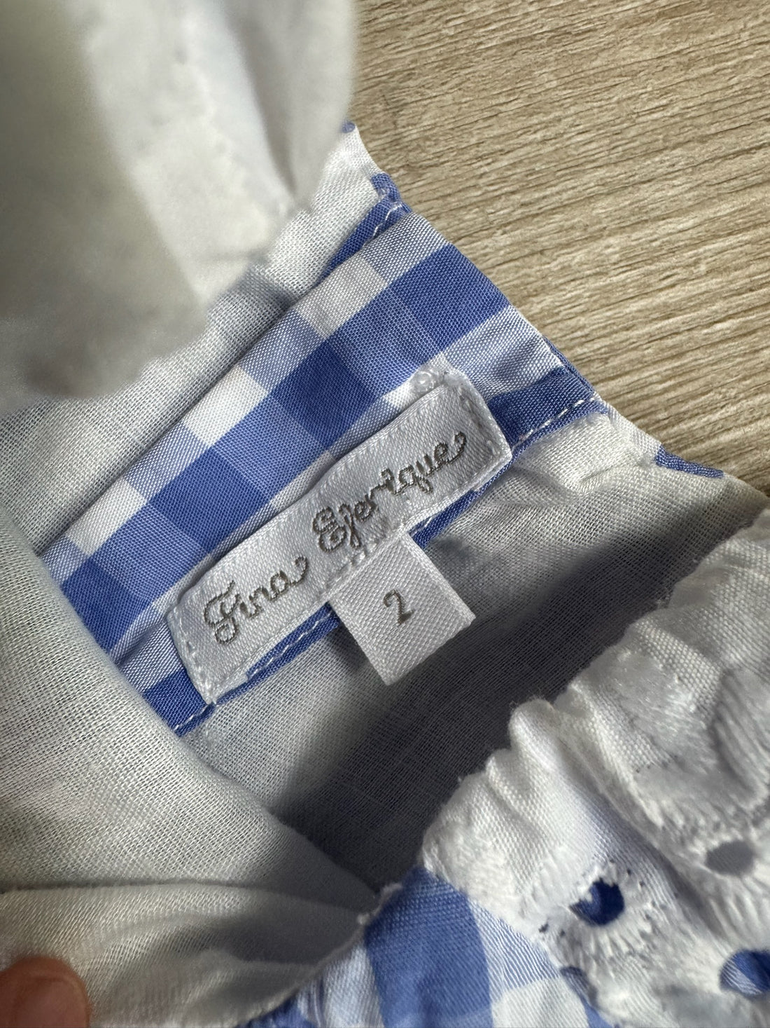 Fina Ejerique Blue Checkered Dress
