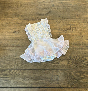 Numi Baby Pink Flocked Lace Bubble