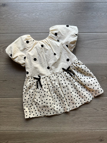 Zara Cream Polka Dot Dress
