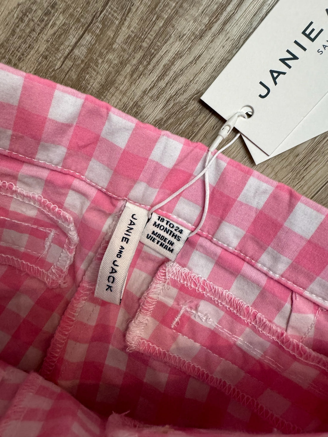 Janie & Jack Pink Plaid Capri - NEW