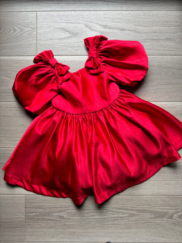 Janie & Jack Red Satin Dress