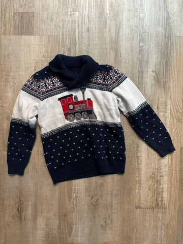 Janie & Jack Navy Train Sweater