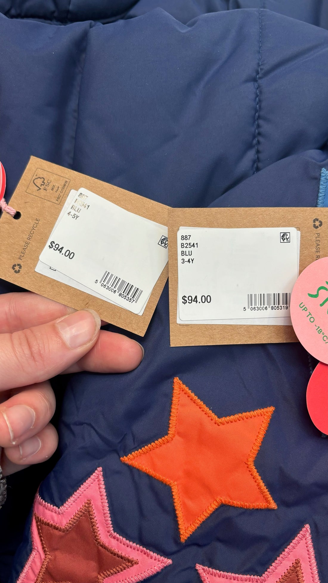 Boden Navy Star Coat