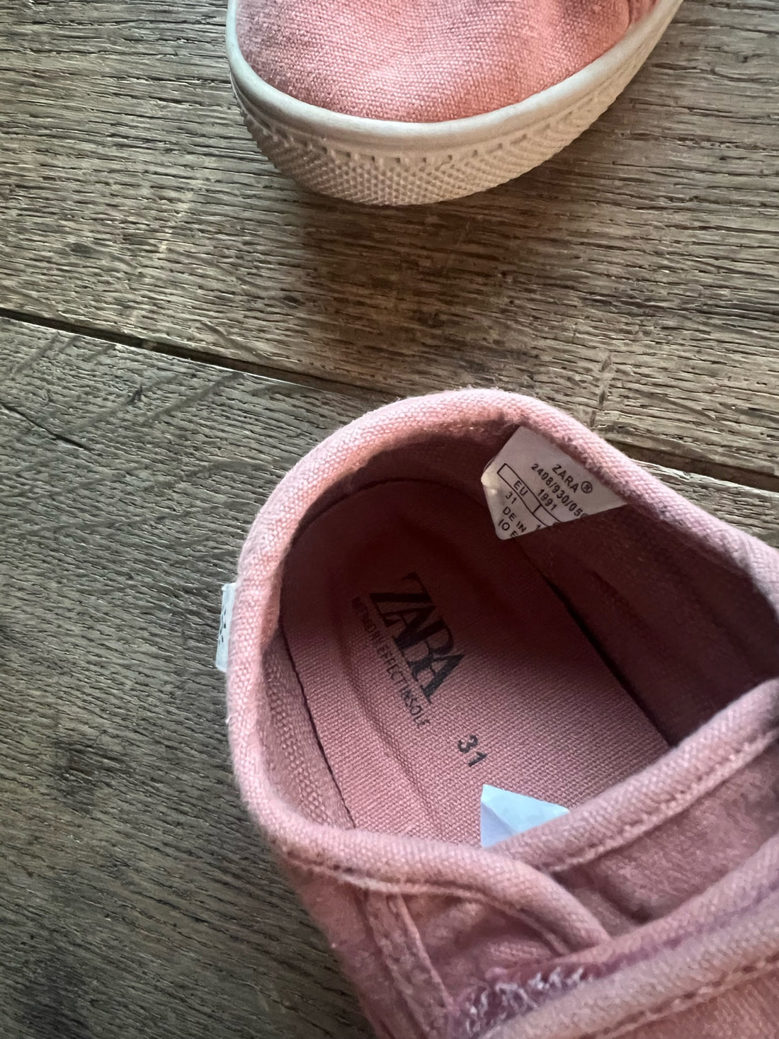 Zara Salmon Velcro Shoes