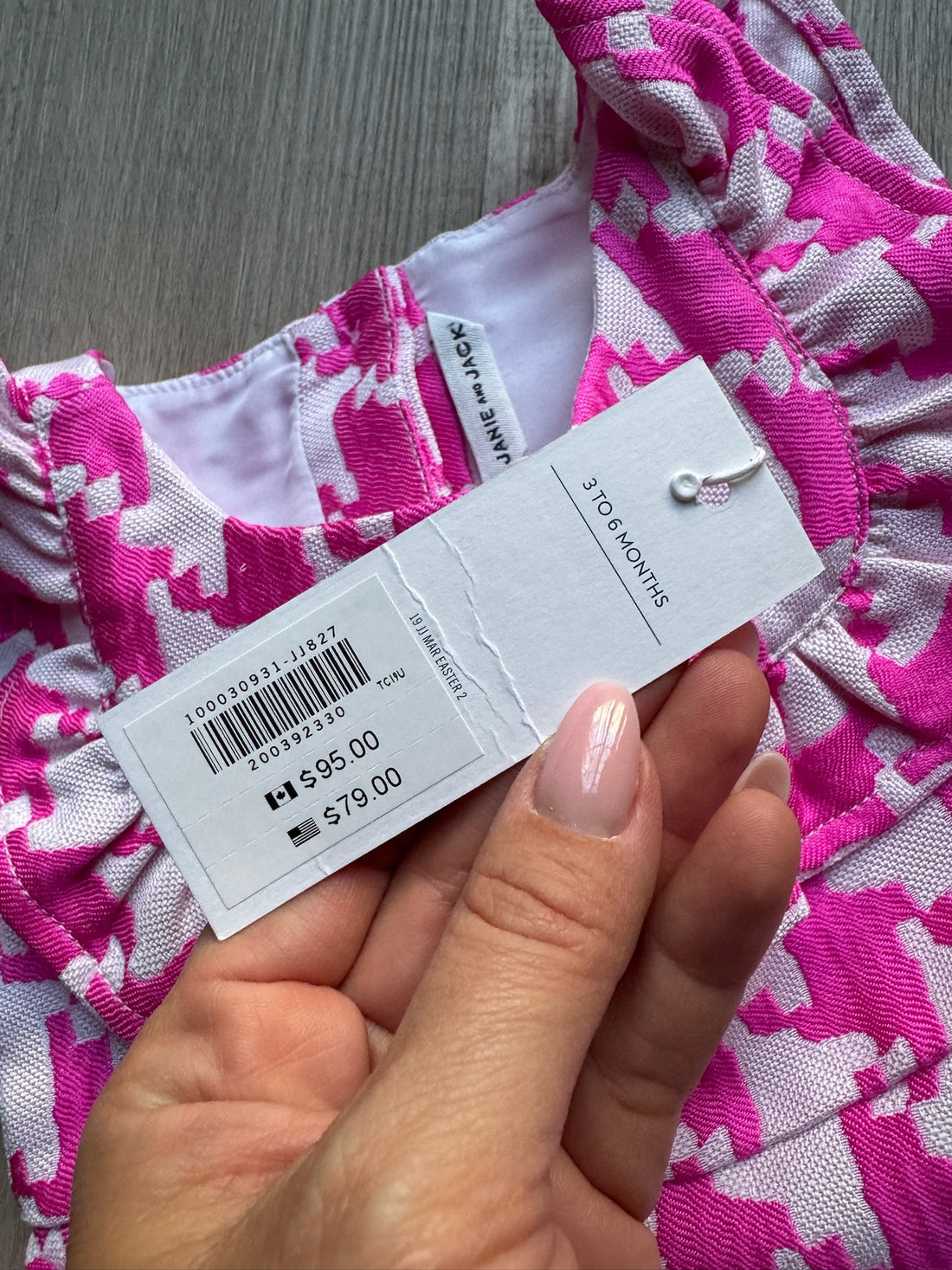 Janie & Jack Pink Checkered Dress - NEW
