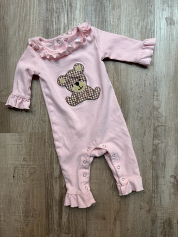 Stitchy Fish Pink Bear Romper