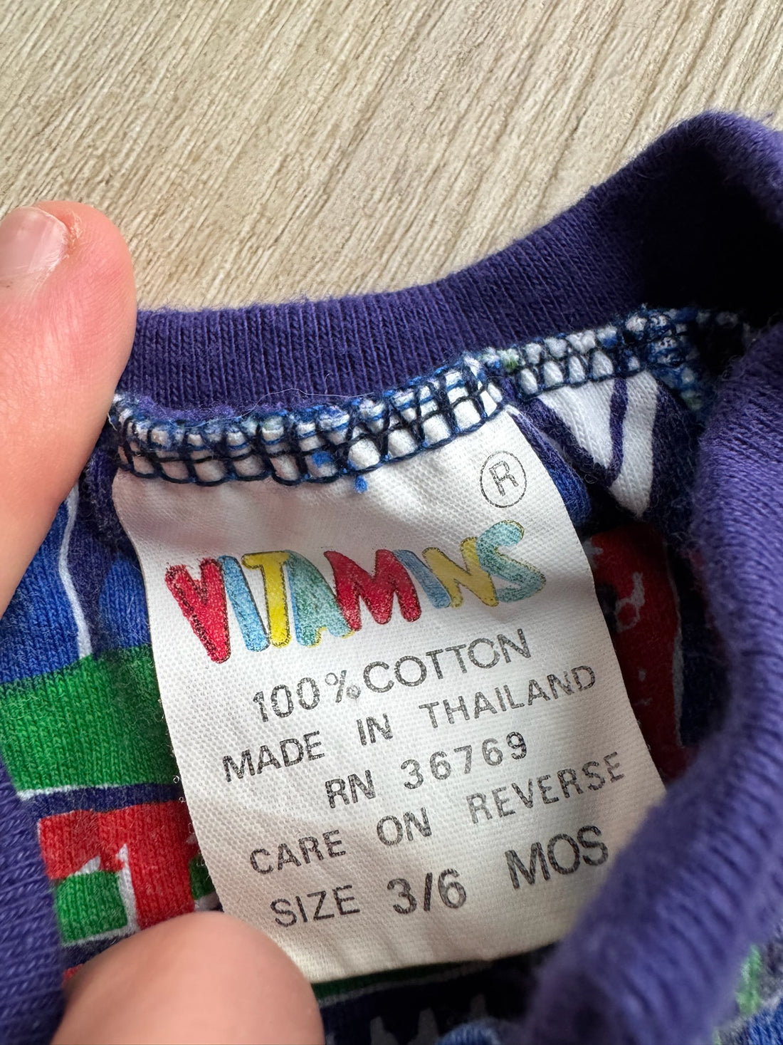 Vitamins Vintage Blue Romper