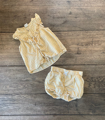 H&M Yellow Plaid Set